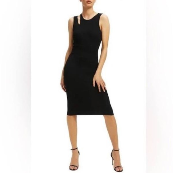 beaded white dress Paxton Maxi Size:2/M Black Knotted Side Cut smarttag_collection_filter:Casual Dresses